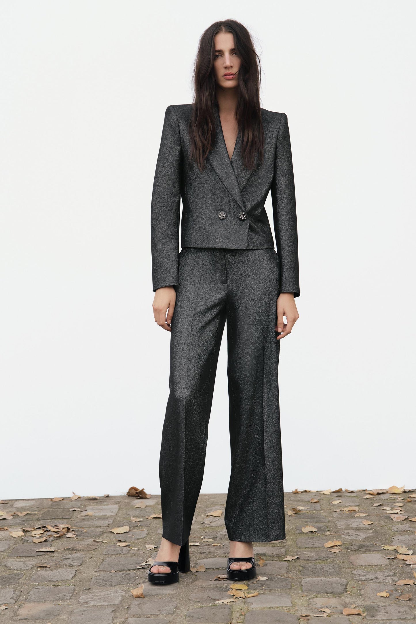 SHORT SPARKLY BLAZER Size S