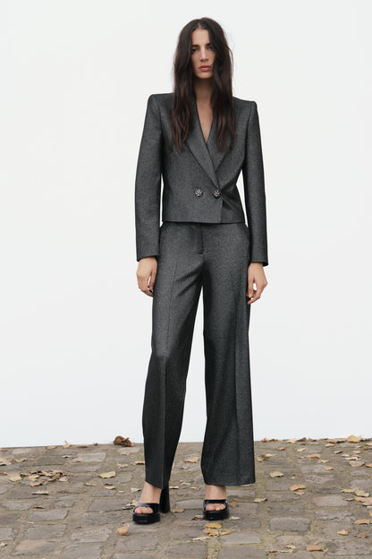 SHORT SPARKLY BLAZER Size S