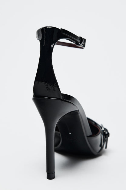 ANKLE STRAP BUCKLE HEELS size 40