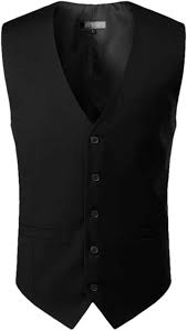Men's Black Suit Vest Sleeveless V Neck Dress Vest Male Formal Business Wedding Men Gilet Size M