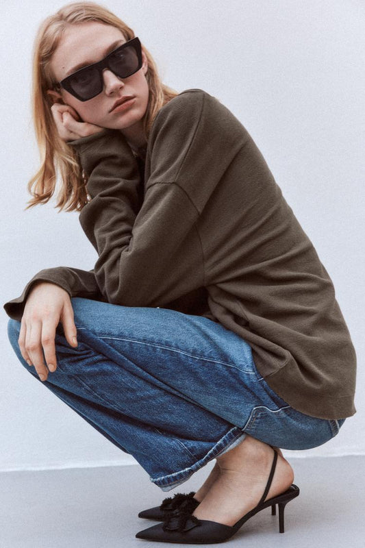 SLING BACK BOW HEELS  size 39