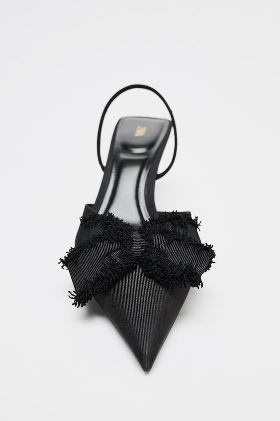 SLING BACK BOW HEELS  size 39