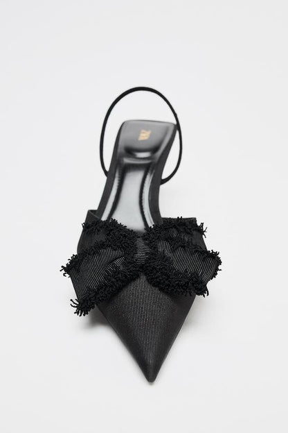 SLING BACK BOW HEELS  size 39