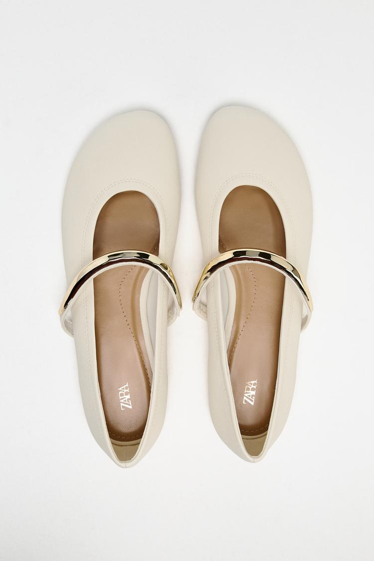 METAL STRAP BALLET FLATS Size 39