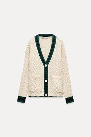 Zara CABLE KNIT CARDIGAN  Size S