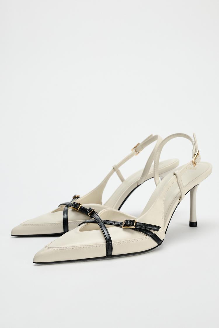 BUCKLED STRAP HEELED SHOES  size 38