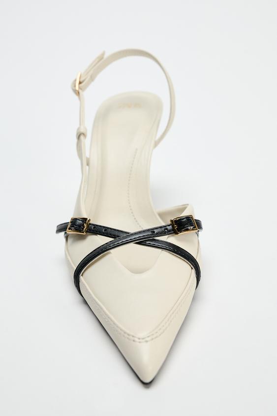 BUCKLED STRAP HEELED SHOES  size 38