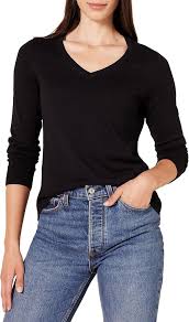 Amazon Essentials Women's Classic-Fit Lightweight Long-Sleeve V-Neck Sweater (Available in Plus Size) size M
