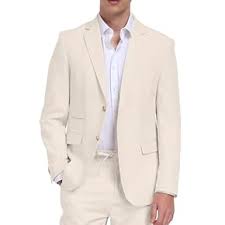 PJ PAUL JONES Mens Casual Blazers Lightweight Cotton-Linen Sport Coat 2 Button Unlined Suit Jacket  Size L