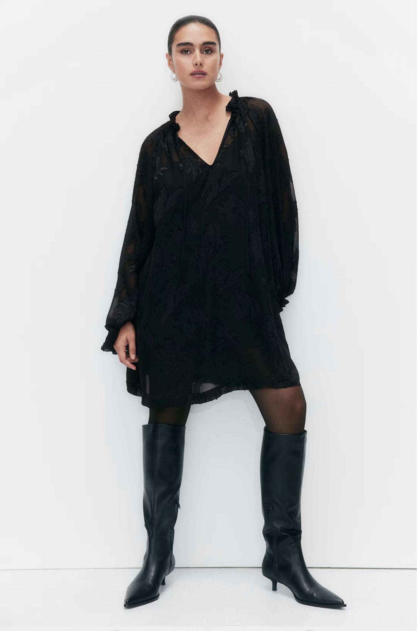 Jacquard-Weave Dress Size M