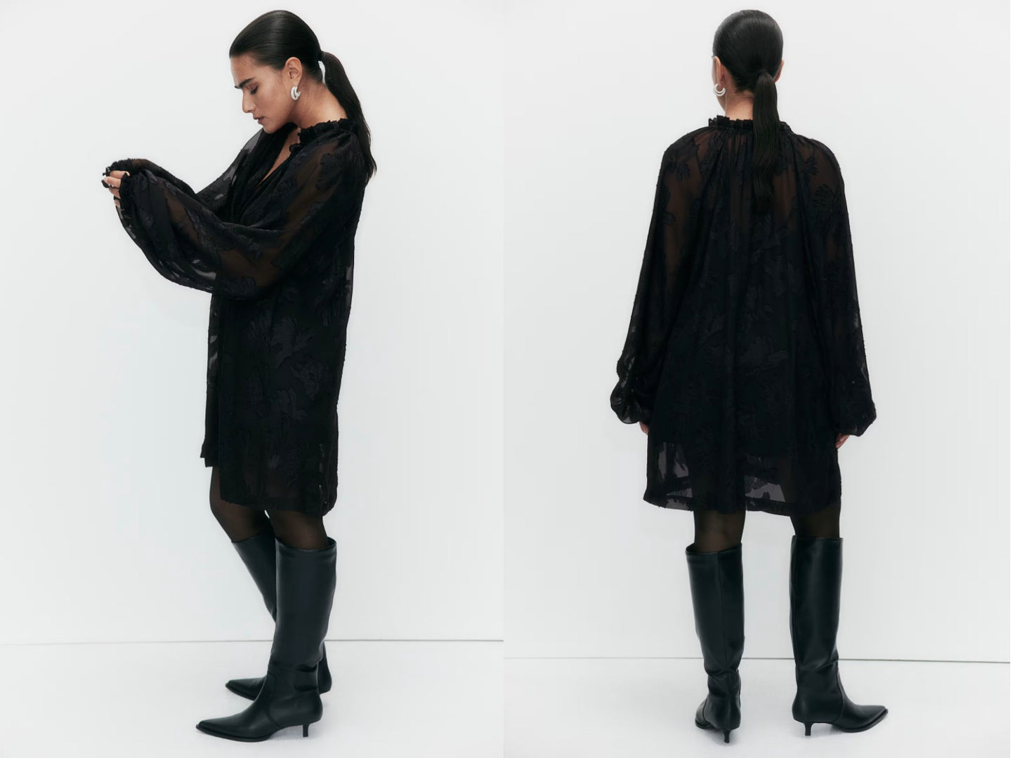 Jacquard-Weave Dress Size M