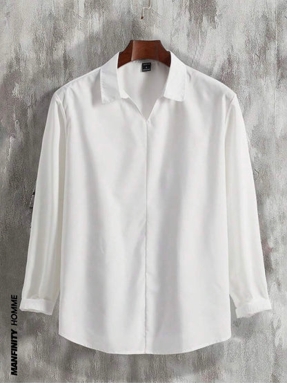 Manfinity Homme Men's Loose Fit White Shirt Size M