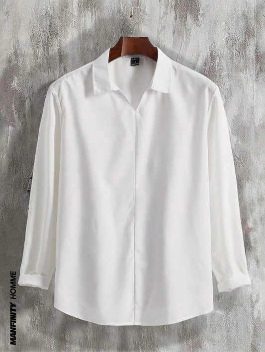 Manfinity Homme Men's Loose Fit White Shirt Size M