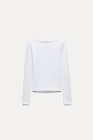 ZARA Women's RIBBED LONG SLEEVE T-SHIRT Size XS