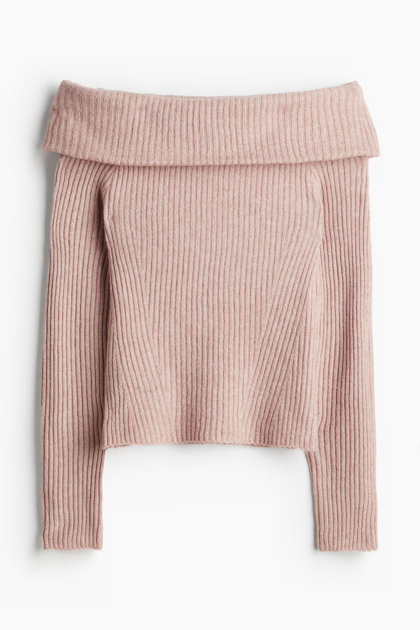 Off-the-shoulder jumper  Not saved to favourites Dusty pink marl Size S