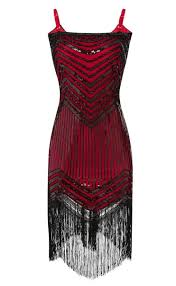 Women's Flapper Dress 1920s Vintage Sequins Beads Spaghetti Straps Fringe Party Wedding Night Dress DressSize M