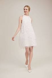 BINTING Long Fringed Chiffon Fabric Silk Three-Dimensional Feather Shape Suspender Skirt Suit Graceful Lightweight Soft Graceful Drape Superb Flow Clothing Dress ClothSize M