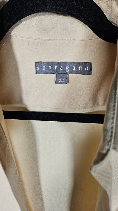 Sharagano womens Sharagano Button Front Pleated Shirt Dress Casual Dress