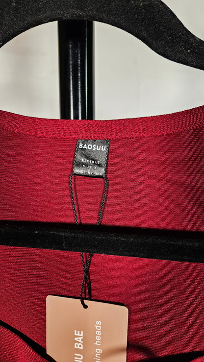 Women's Cocktail Dresses Square BAOSUU Neck Mini Bodycon Dress Sexy Slim Fit Sleeveless Cut Out Drawstring Bandage Tank Dress