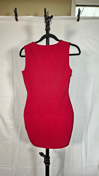 Women's Cocktail Dresses Square BAOSUU Neck Mini Bodycon Dress Sexy Slim Fit Sleeveless Cut Out Drawstring Bandage Tank Dress