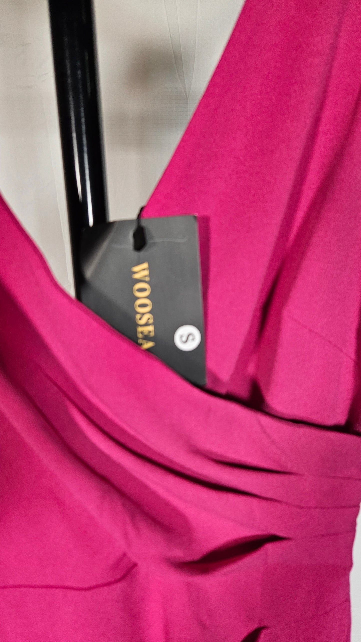 WOOSEA Women Sleeveless V Neck Split Evening Cocktail Long Dress