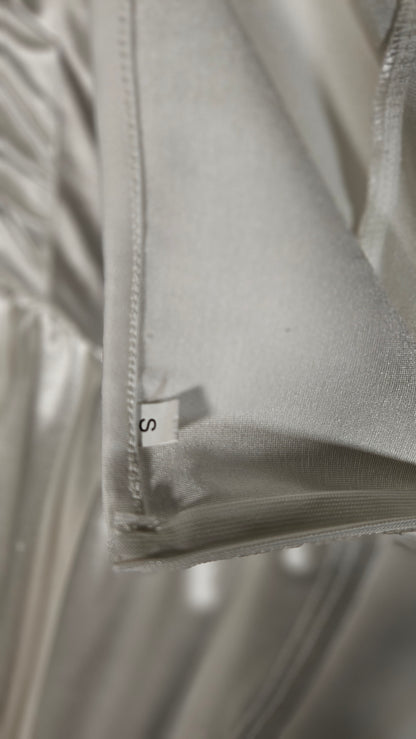 Women's A Line Prom Dress Satin Bridesmaid Dresses Long Formal Evening Party Ball Gowns with Pocket Slit Size S