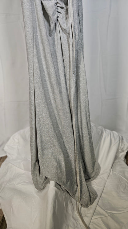 SHEIN Long shiny silver sleeveless dress Size 2