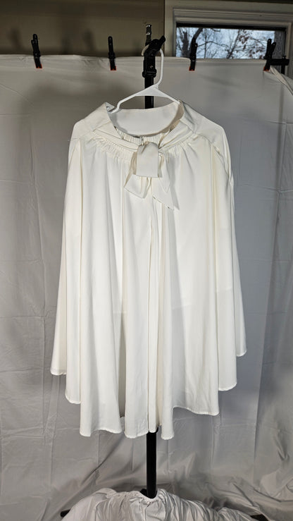 Women's Chinese Hanfu Cloak Tie Front Lightweight Long Mantle Cape Summer Sunscreen Outwear Size S