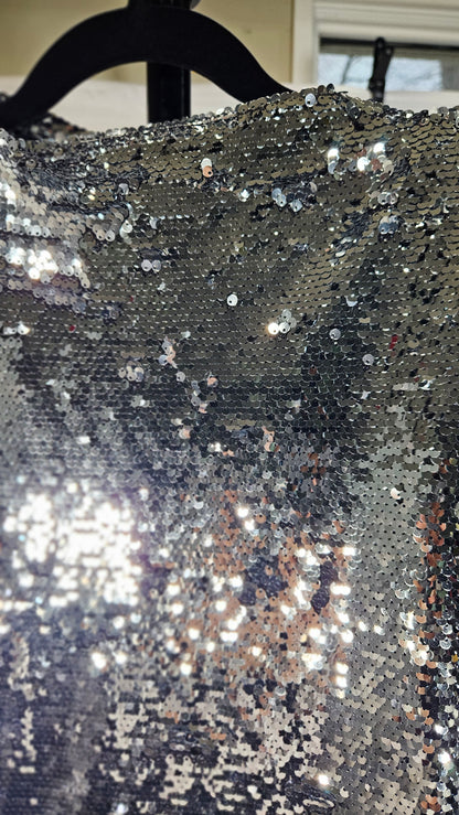 h&m Sequined shoulder-pad dress Size S