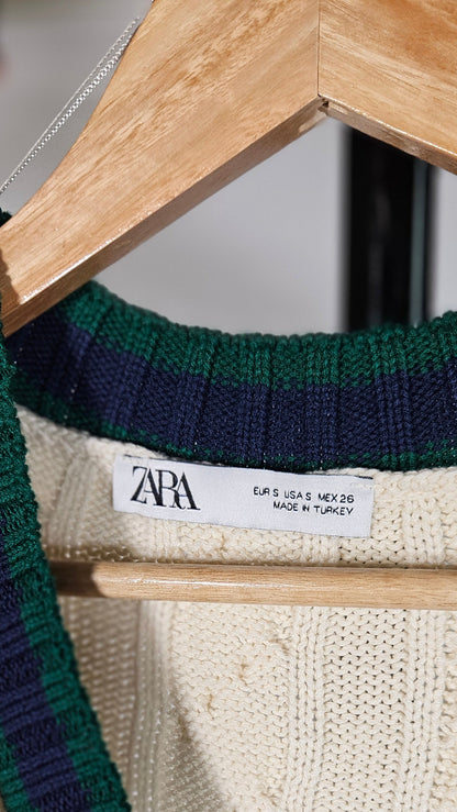 Zara CABLE KNIT CARDIGAN  Size S
