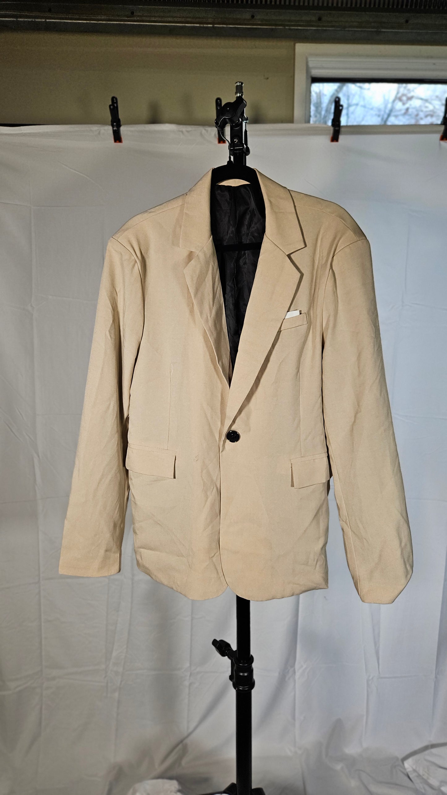 Manfinity Mode Paletó Masculino Plus Size Com Gola Contrastante E Detalhes Decorativos  size L