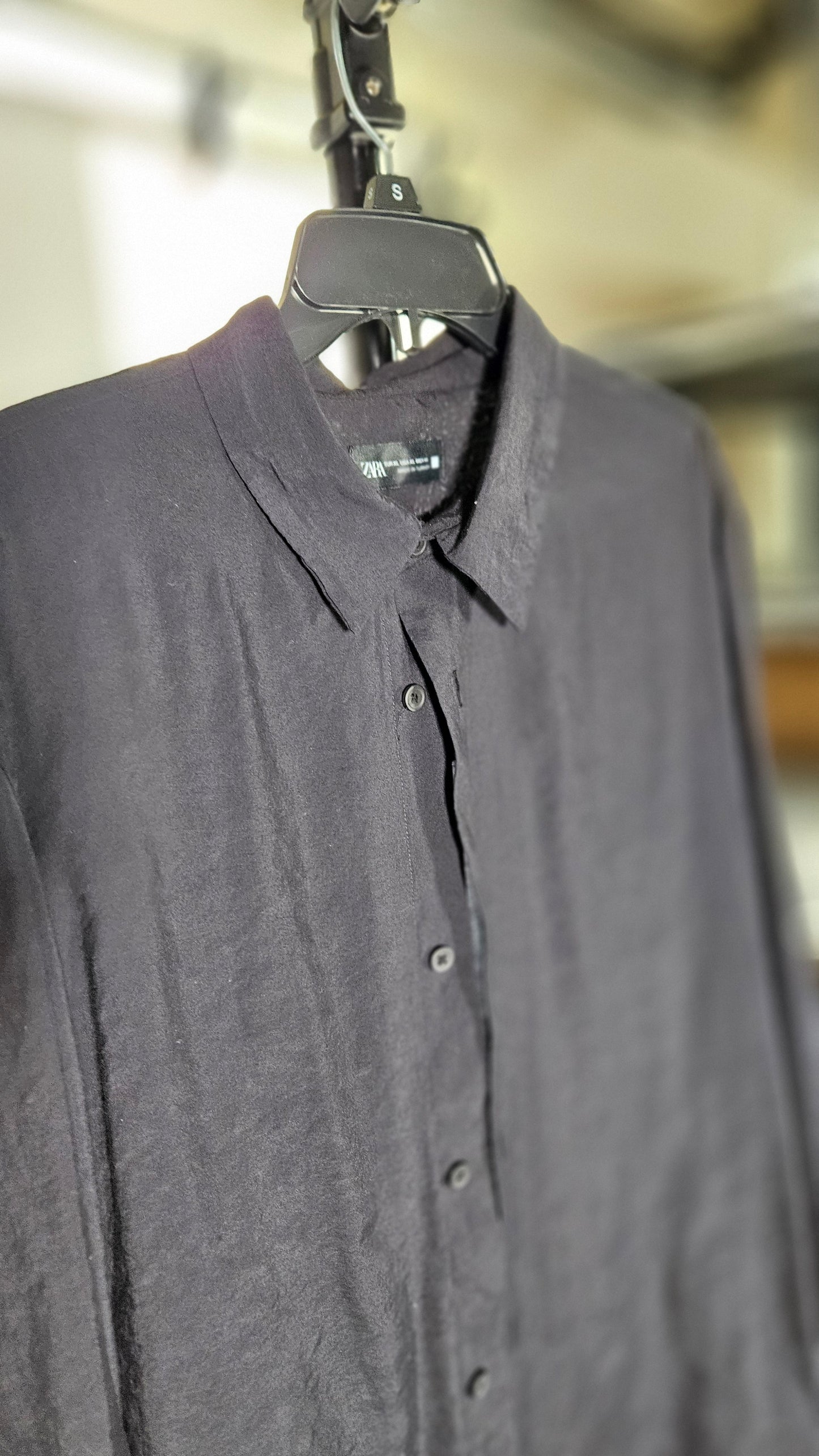 Men's Cuban Cotton Linen Shirt Solid Color Casual Loose Lapel Long Sleeve Linen Shirts Size No