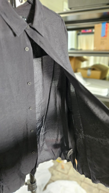 Men's Cuban Cotton Linen Shirt Solid Color Casual Loose Lapel Long Sleeve Linen Shirts Size No