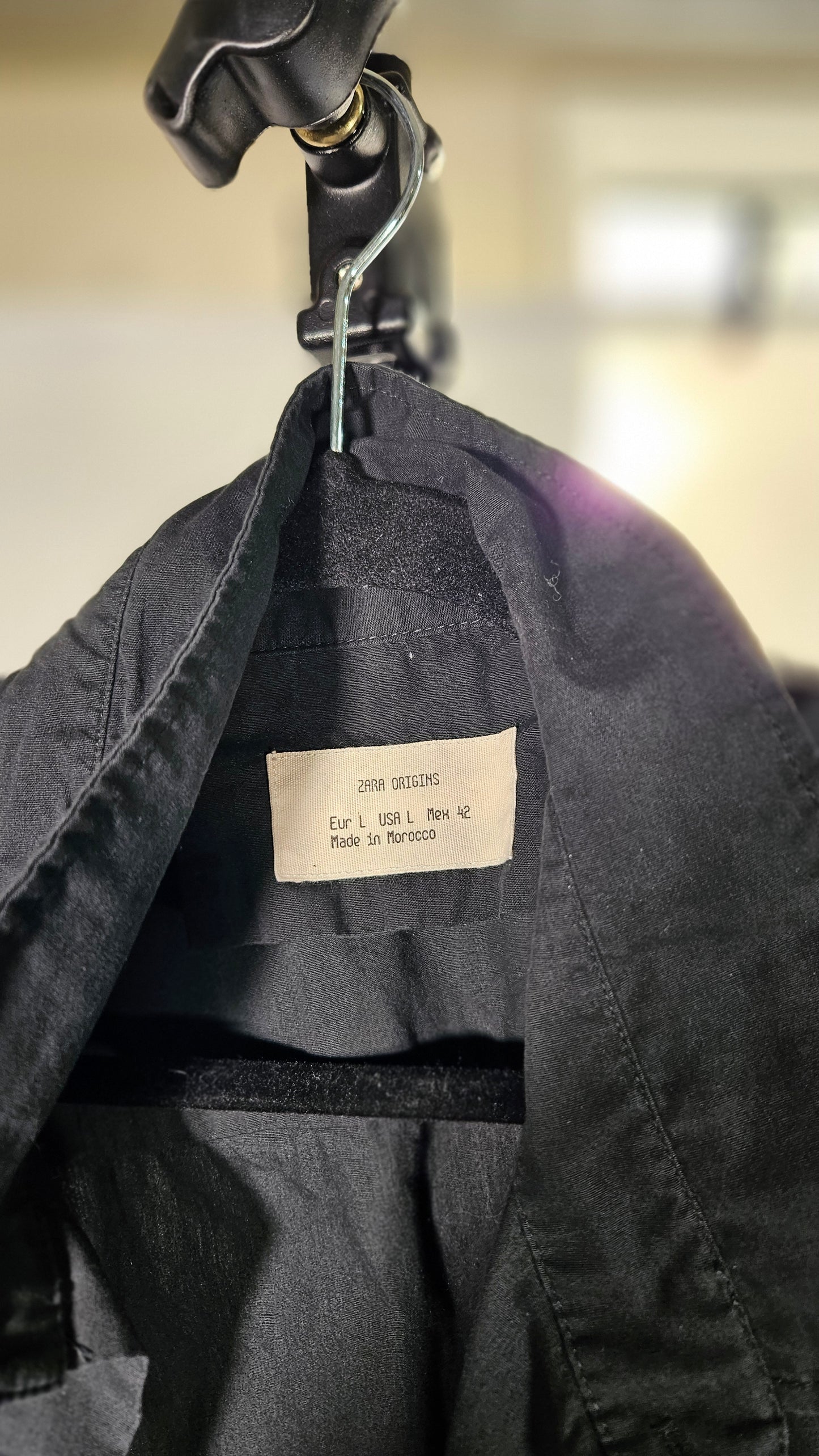 Men's Long Sleeve Chambray Woven Button-Down Shirt  size L