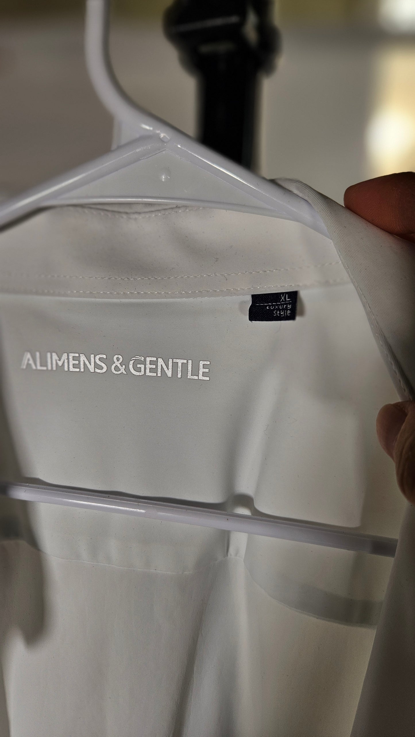 Alimens & Gentle Men's Dress Shirts Long Sleeve Wrinkle-Resistant Solid Stretch Button Down Shirt size XL