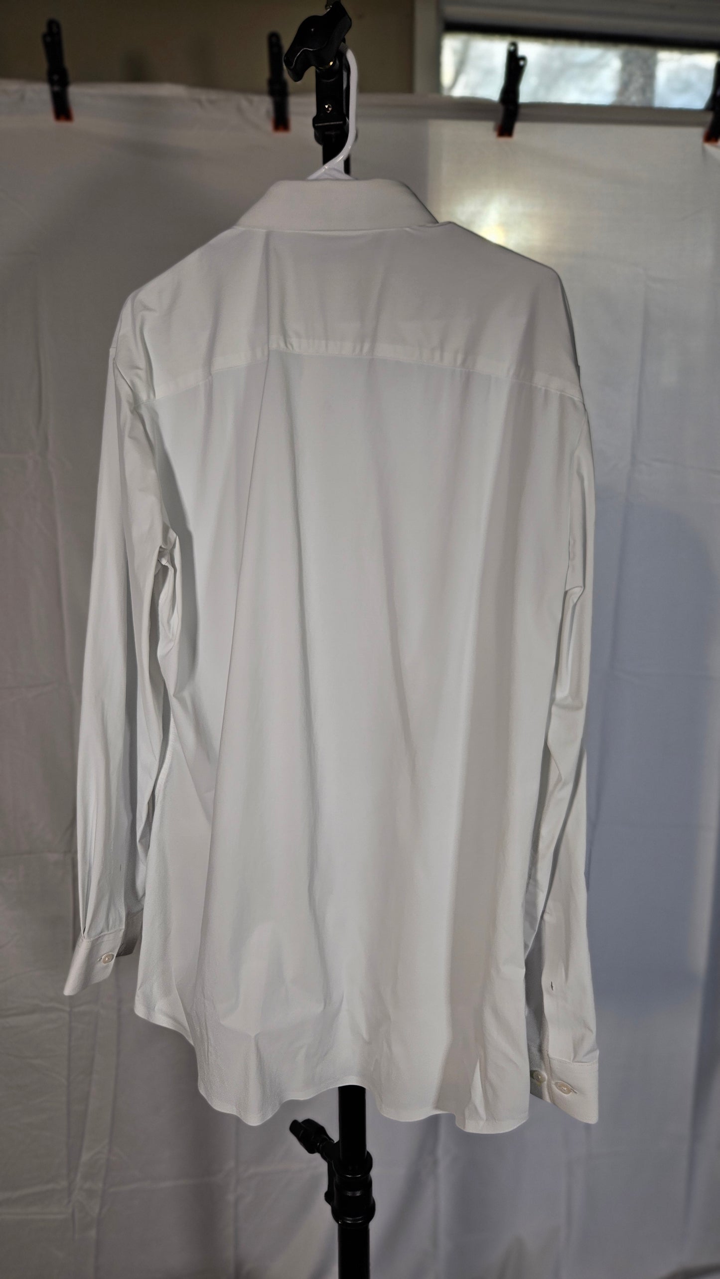 Alimens & Gentle Men's Dress Shirts Long Sleeve Wrinkle-Resistant Solid Stretch Button Down Shirt size XL