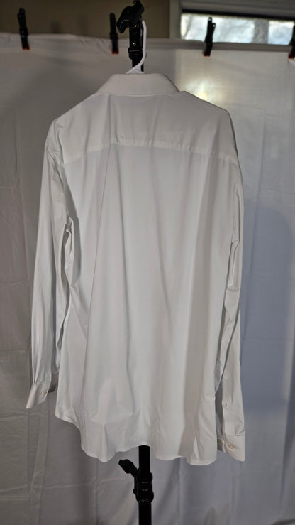 Alimens & Gentle Men's Dress Shirts Long Sleeve Wrinkle-Resistant Solid Stretch Button Down Shirt size XL