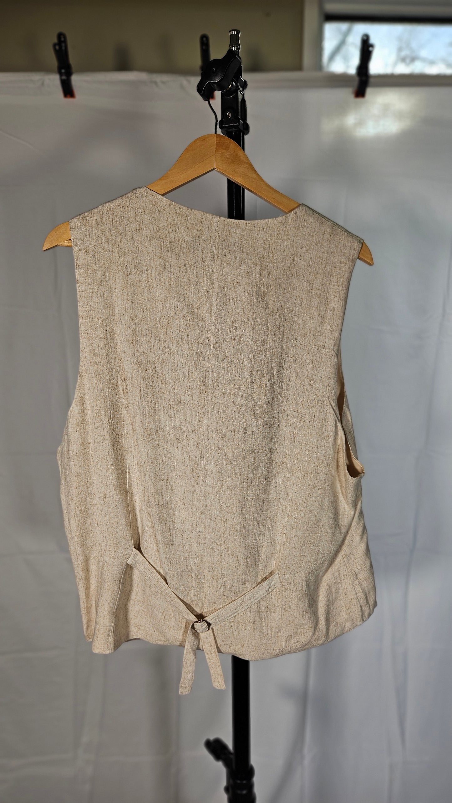 Mens Linen Suit 2 Piece Slim Fit Suit for Men Casual Summer Suit for Wedding Prom Party Beach  Size L