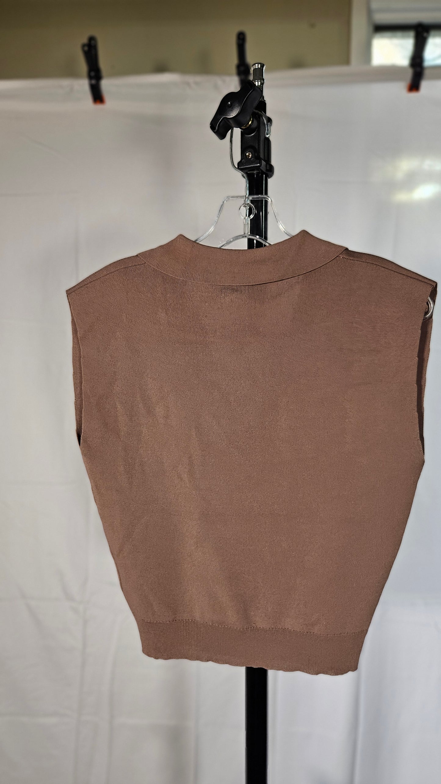 Vest with Zip Closure and Bow Detail - Beige - Pullover - Luxury Exclusive Collection size S