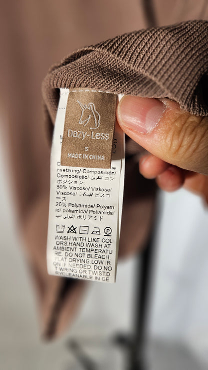 Vest with Zip Closure and Bow Detail - Beige - Pullover - Luxury Exclusive Collection size S