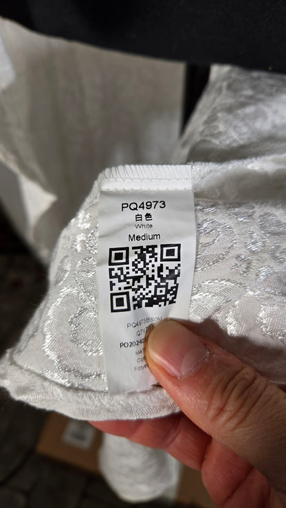 Long White Top Size No