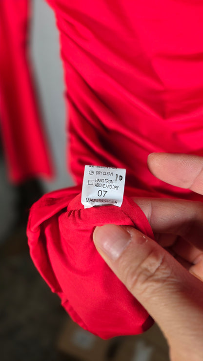 Women’s Mini Bodycon Dress Long Sleeve Rouched Waist Autumn Winter Y2K Club Party Night Out Mini Dress Size S