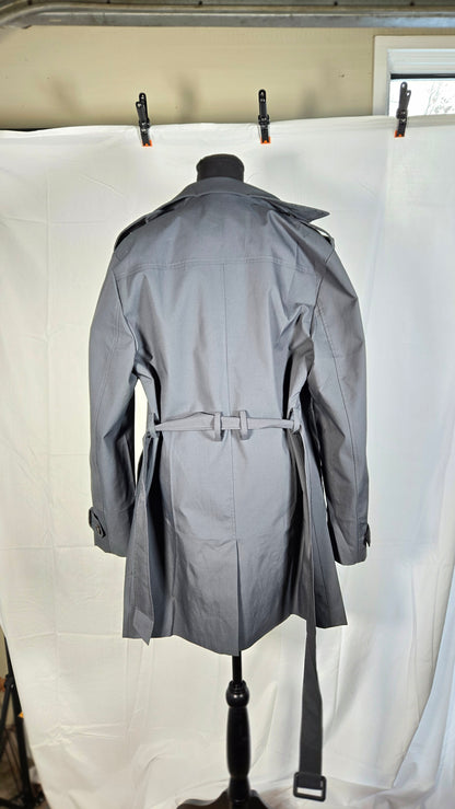 Women's Trench Coat Gray Wool Liner Brown  Size not available