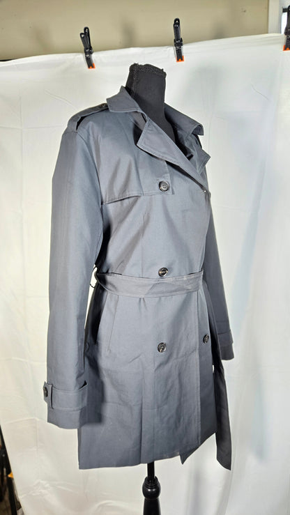 Women's Trench Coat Gray Wool Liner Brown  Size not available