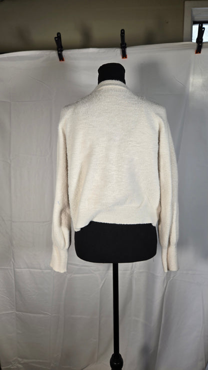 Short White Top White Vest Size M