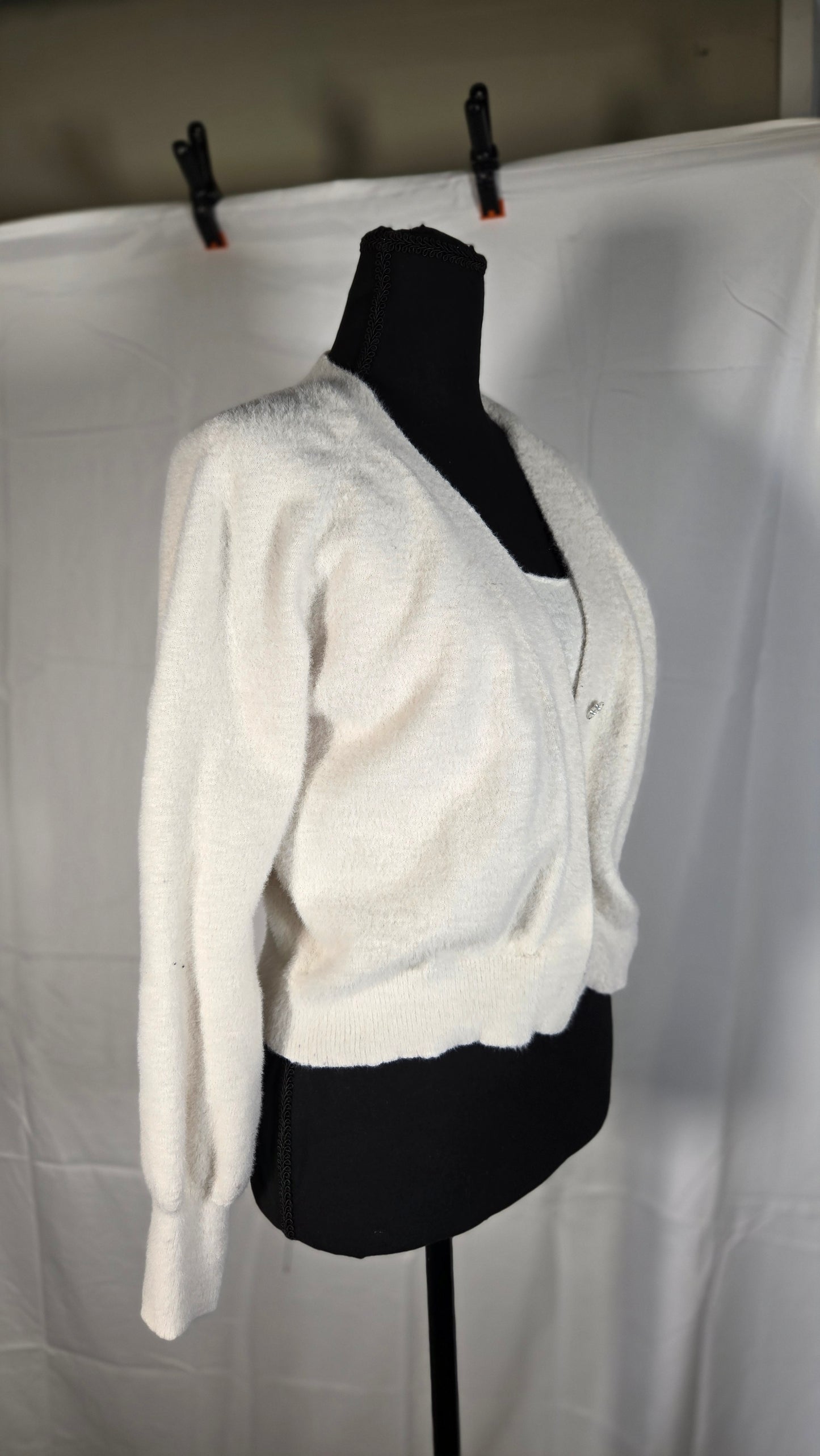 Short White Top White Vest Size M