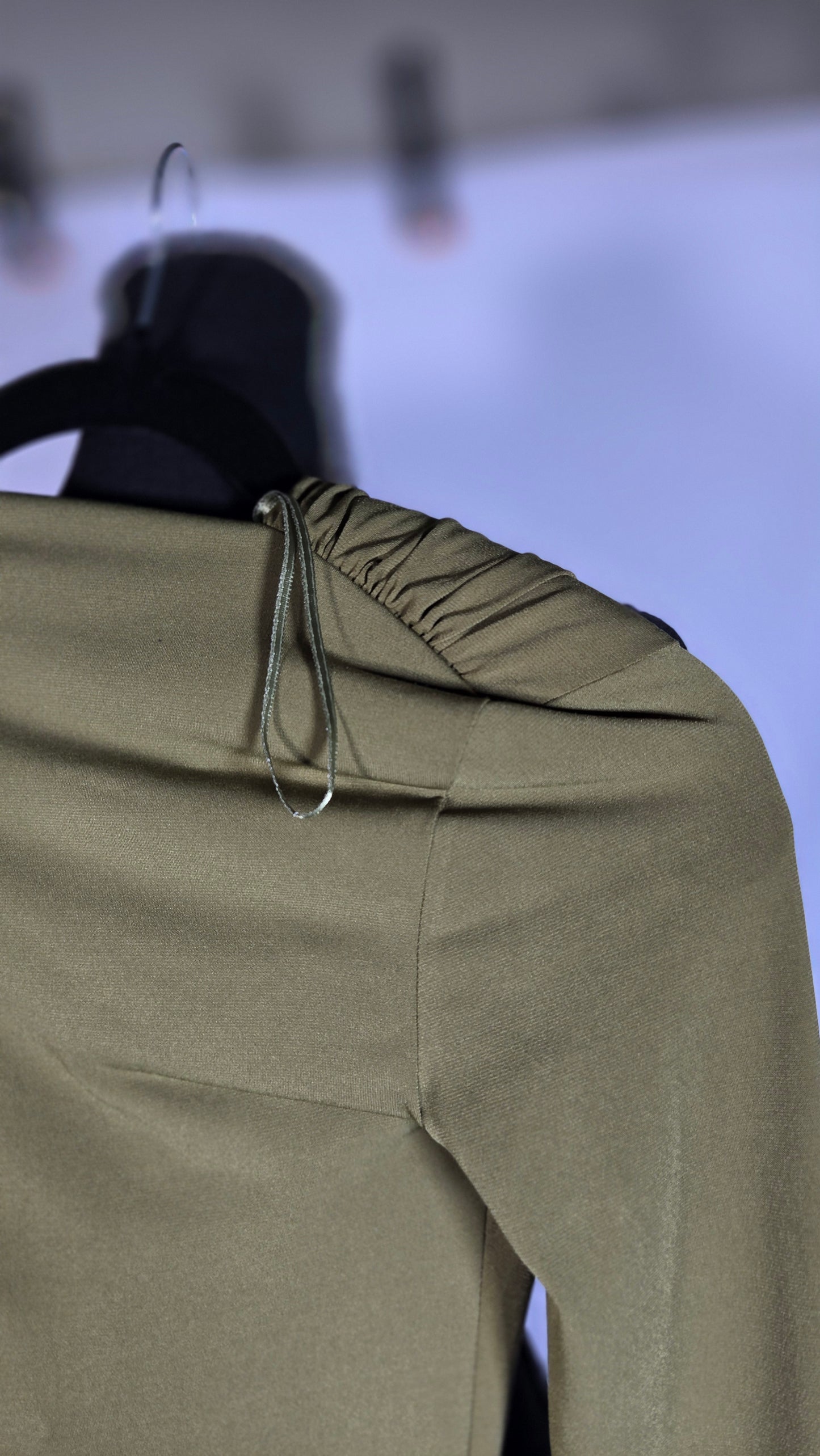 ZARA SHOULDER PAD DRAPEDBODYSUIT -Pistachio green size S