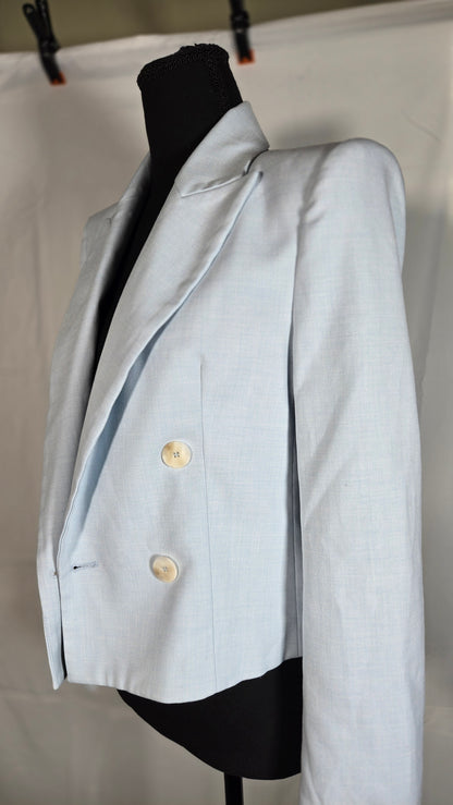ZARA CROPPED DOUBLE BREASTED BLAZER Size XS