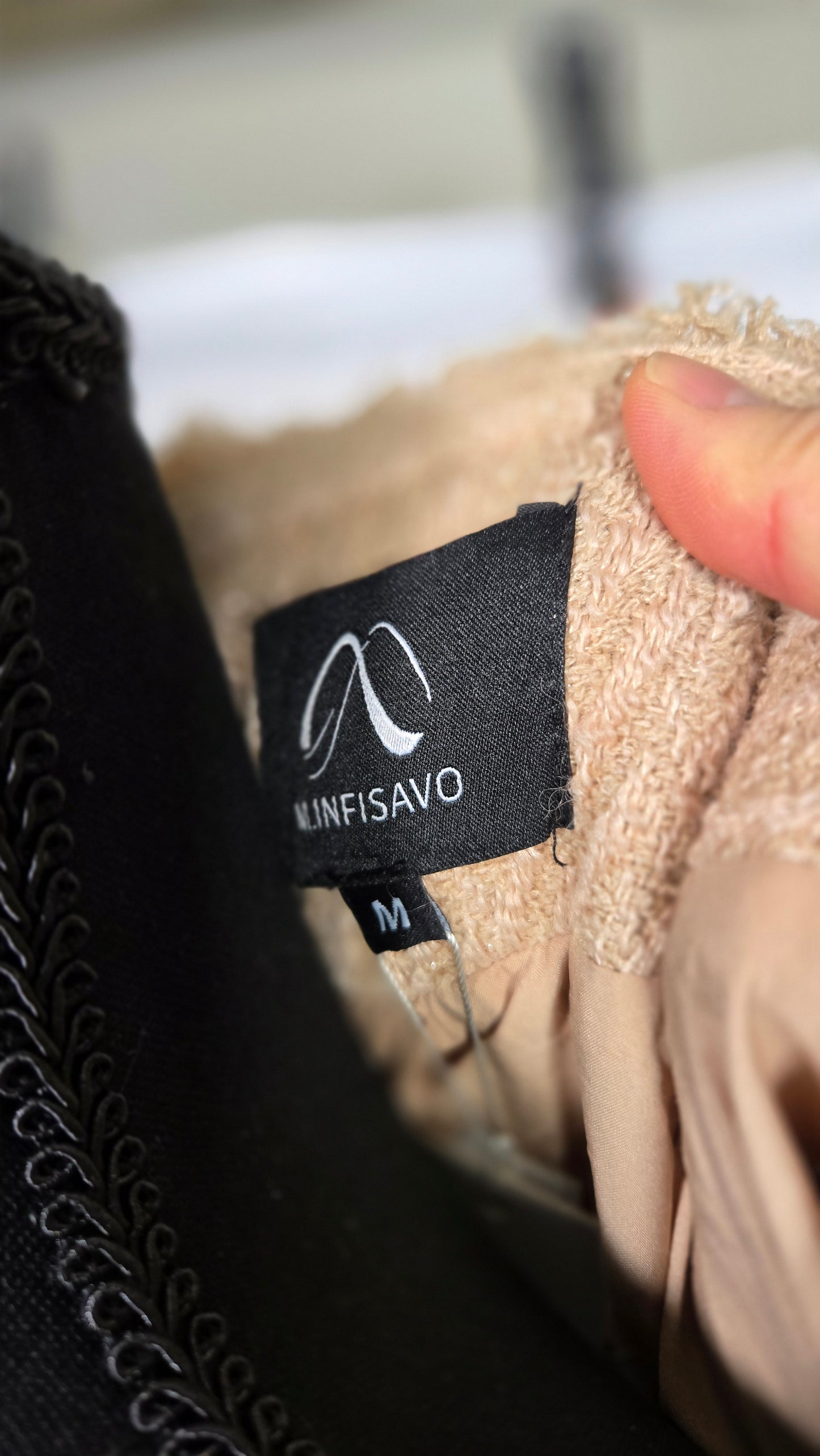 M.Infisavo Tweed Cardigan for Women Button Down Long Sleeve Warm Cropped Jacket Blazers Size M