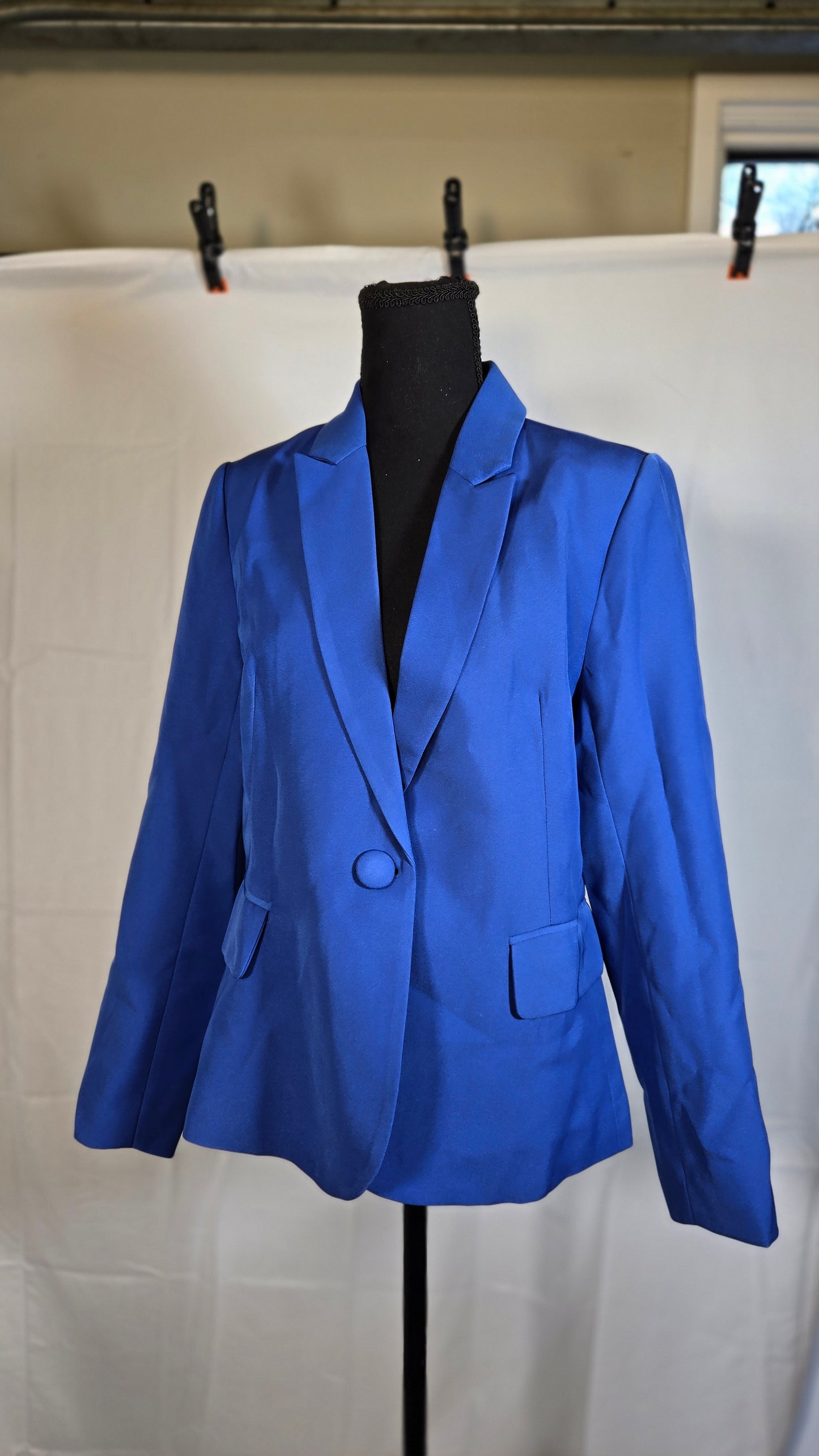 Womens 2 Piece Suit 3/4 Sleeve Blazer Slim Fit Ladies Suit Open Front Cardigan Jacket  Size M